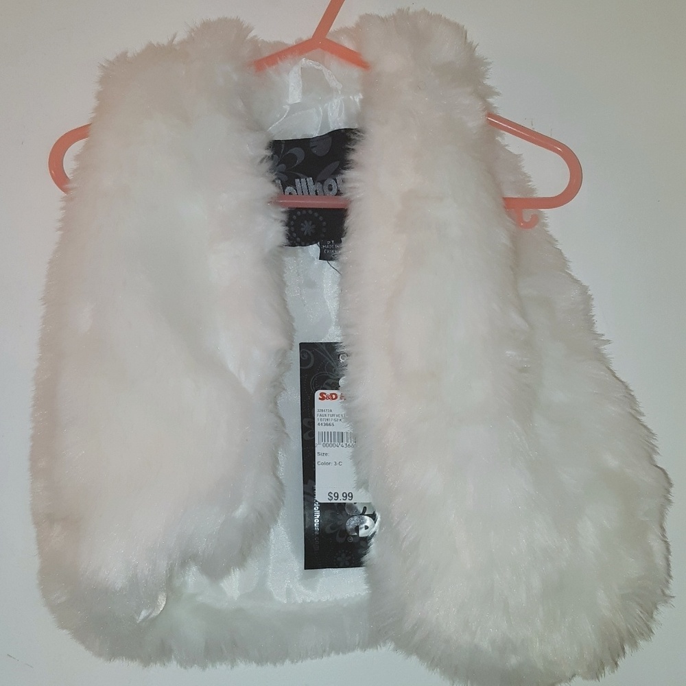 Black Faux Fur Toddler Vest